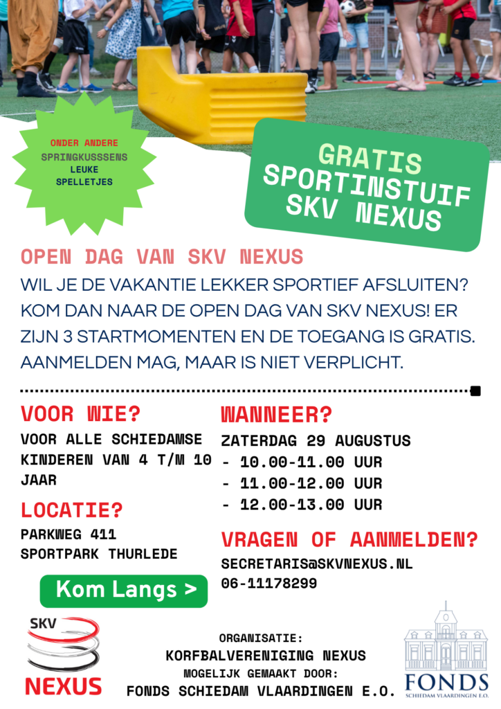 29 augustus Open dag bij Nexus